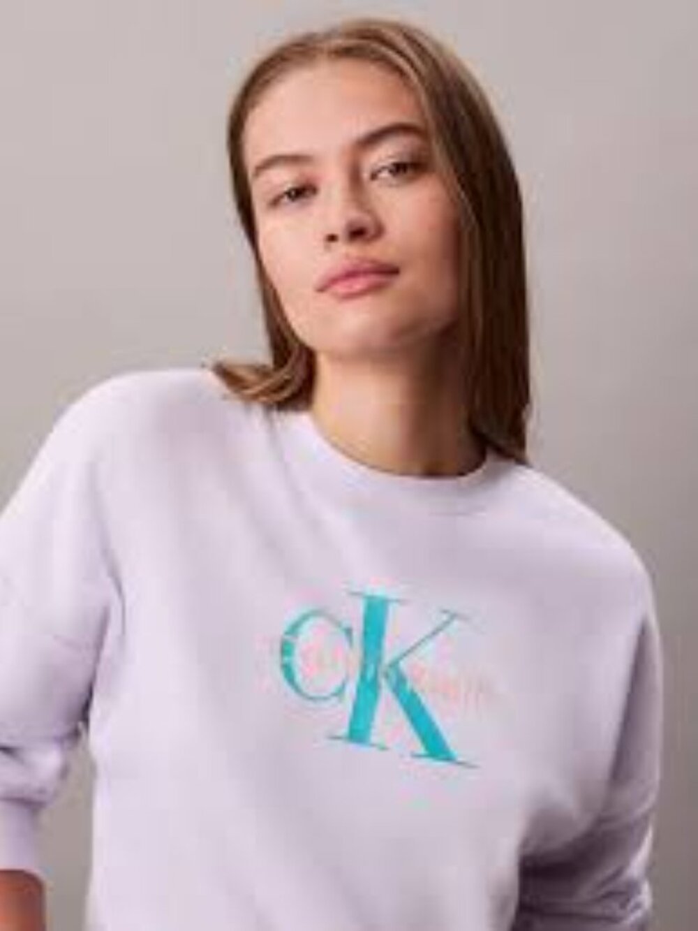 Monologo Fleece Relaxed Crewneck Sweatshirt